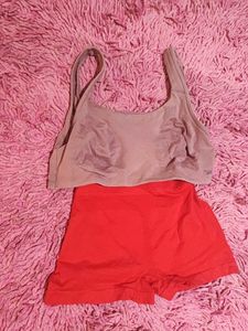 Comfortable Sports Bra and Shorts Set