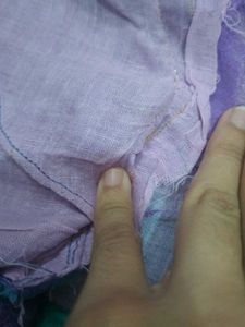 double side. saree with 2 colour  purple, see gree