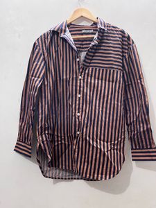 Striped Button-Up Shirt