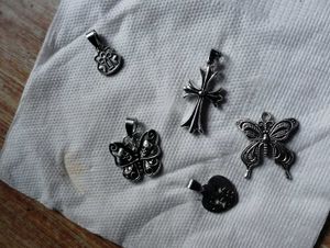Chunky Silver Charms Lot