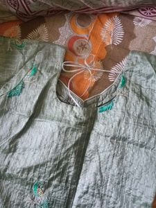 Elegant Sequined Peacock Kurta