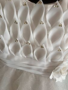 Elegant White Girls' Dress