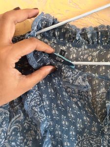 Boho Print Sheer Blouse