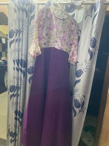Floral Print Ethnic Gown