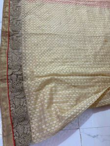 Beautiful Peach &amp; Gold Saree