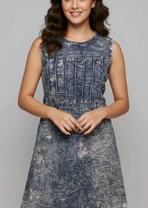 Denim Style Sleeveless Dress
