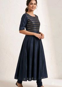 Vark Navy Blue Dress with Sequins