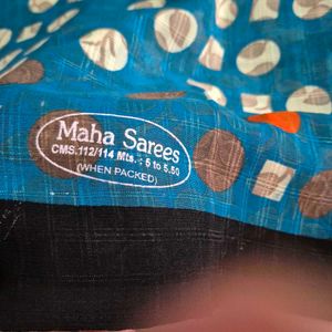 Daily Wear Blue Printed Saree
