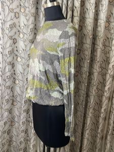 Camouflage Print Long Sleeve Top