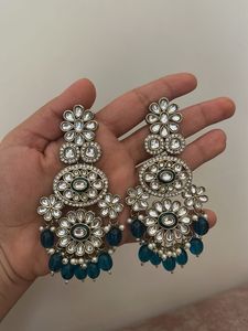 Stunning Teal Stone Dangle Earrings