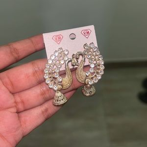 Elegant Peacock Jhumka Earrings