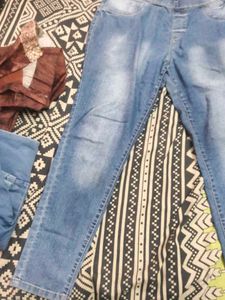 Light Wash Denim Jeans combo