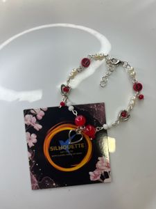 Heart & Pearl Beaded Bracelet