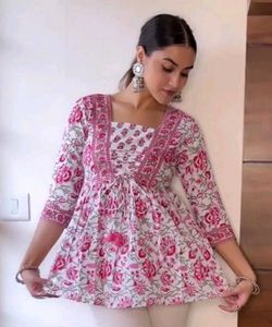 Boho Floral Print Tunic Top