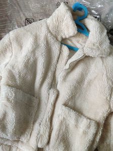 Cream Fuzzy Teddy Jacket