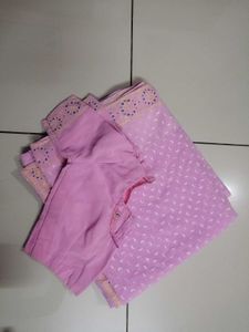 Pink Printed Cotton Saree