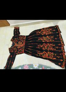 Beautiful Black Embroidered Ethnic Gown