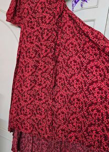 Red High Low Gown From Westside