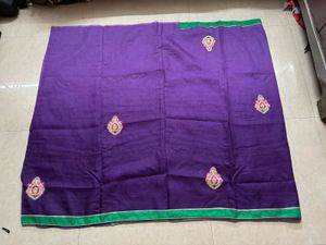 Beautiful Purple Embroidered Saree