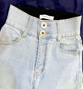 Tummy Tucker Bell Bottom Light Blue Jeans with Spl