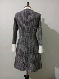 Chic Tweed Button-Up Dress