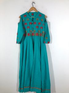 Blue Embroided Kurta