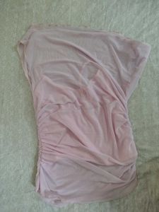 Chic Pink Ruched Tunic Top