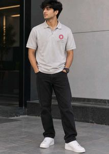 Men's Grey Polo T-Shirt