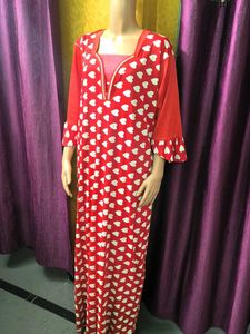 Red Heart Print Maxi jarsi flowers ♥