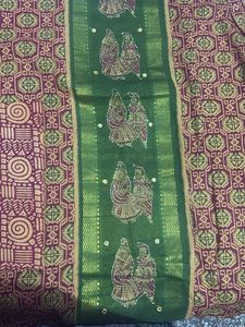 maroon and green suit pure cotton