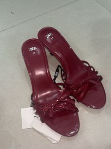 Red Strappy Heeled Sandals