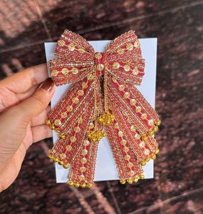 pack of 2 Blue &amp; Gold Embellished Hair Clips