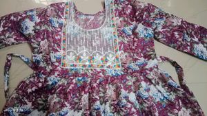 Floral Print Short Kurti