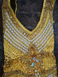 Stunning Yellow Embellished Ethnic Gown