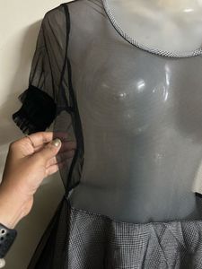 Sheer Overlay Dress