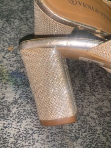 Sparkly Gold Flat Sandals