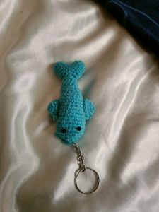 Cute Blue Fish Keychain
