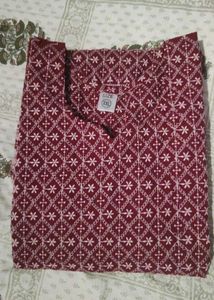 Red Printed Kurta