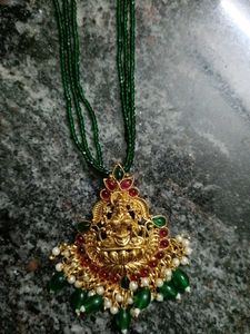 Elegant Lakshmi Pendant Necklace