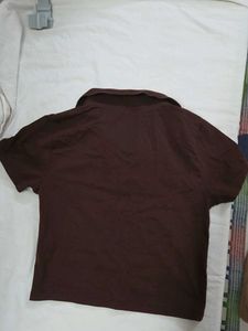 Nuon by Westside Cropped Polo Top