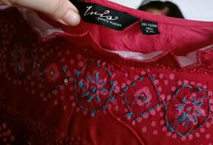red pink kurta