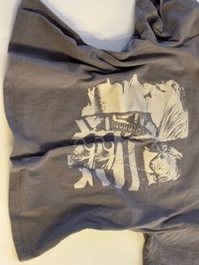 Kurt Cobain Grey Graphic Crop Top