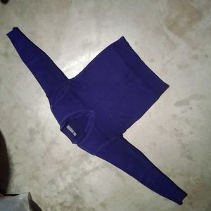 nave blue V Neck full sleeve thermal innerwear swe