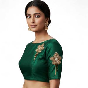 Blouse Patches Aari Work With Beads and Pearls 3