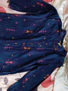 Ethnic Navy Blue Kurta