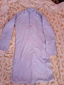 Men's Lavender Cotton Kurta