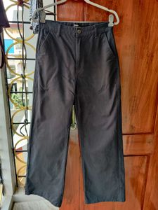 Wide Leg Twill Pant (High waist)