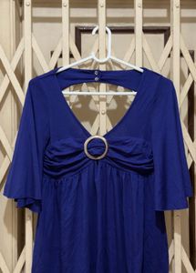 Royal Blue Off-Shoulder Mini Dress