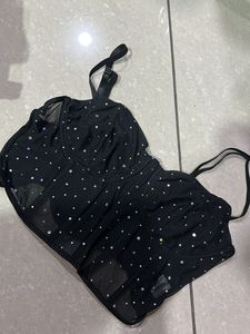 Sparkling Black Corset Top