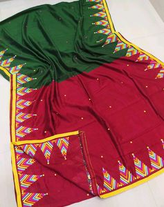 BRAND NEW EMBROIDERED SOFT KHADI SAREE